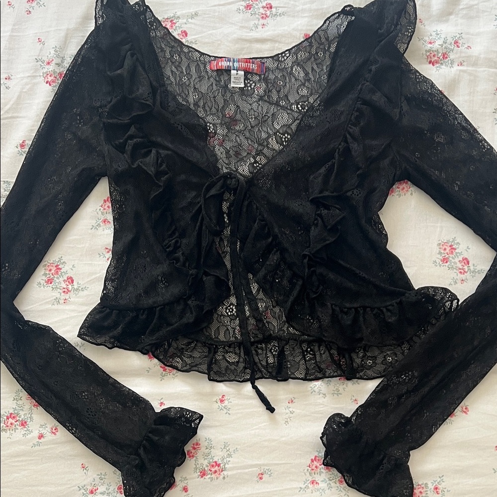 Urban Outfitters Black Lace Top